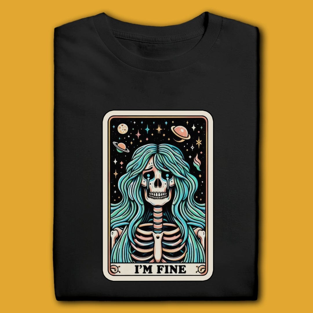 Printify T-Shirt Black / S I'm Fine T-Shirt