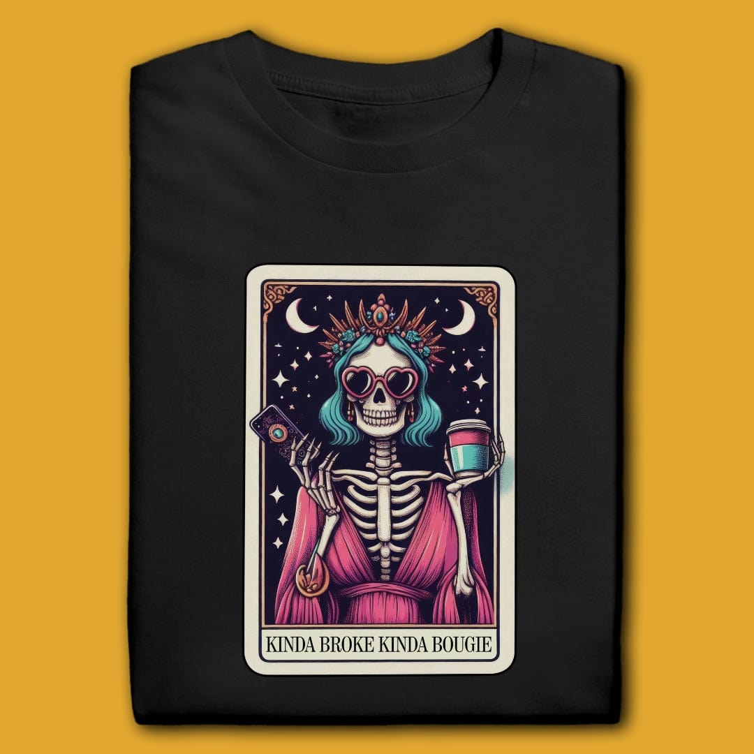 Printify T-Shirt Black / S Kinda Broke, Kinda Bougie T-Shirt