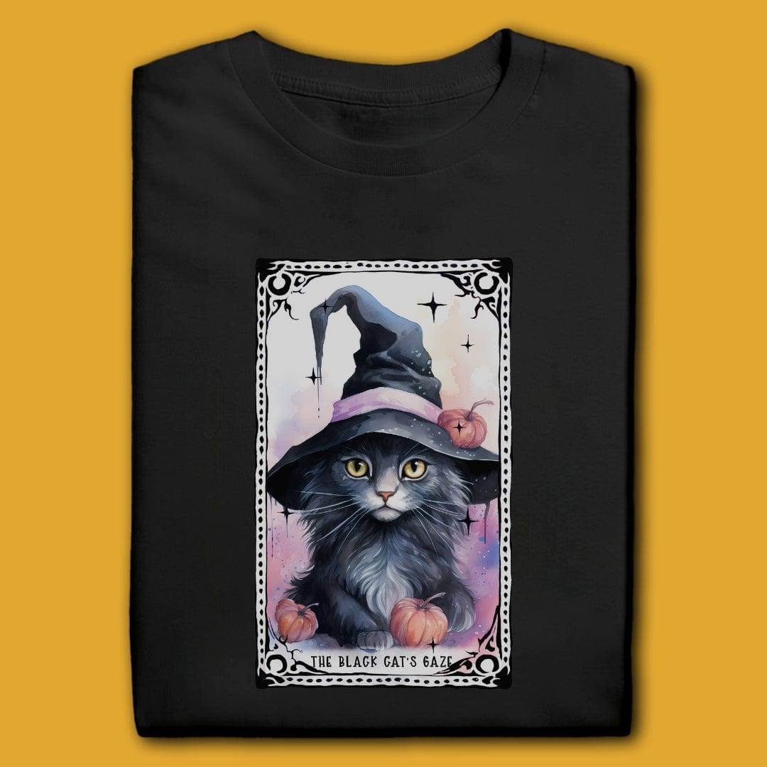Printify T-Shirt Black / S The Black Cat's Gaze T-Shirt