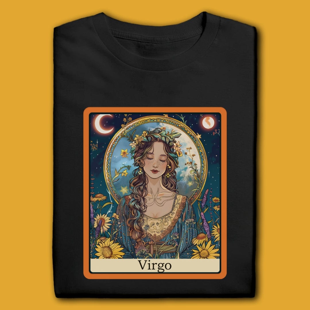Printify T-Shirt Black / S Virgo T-Shirt