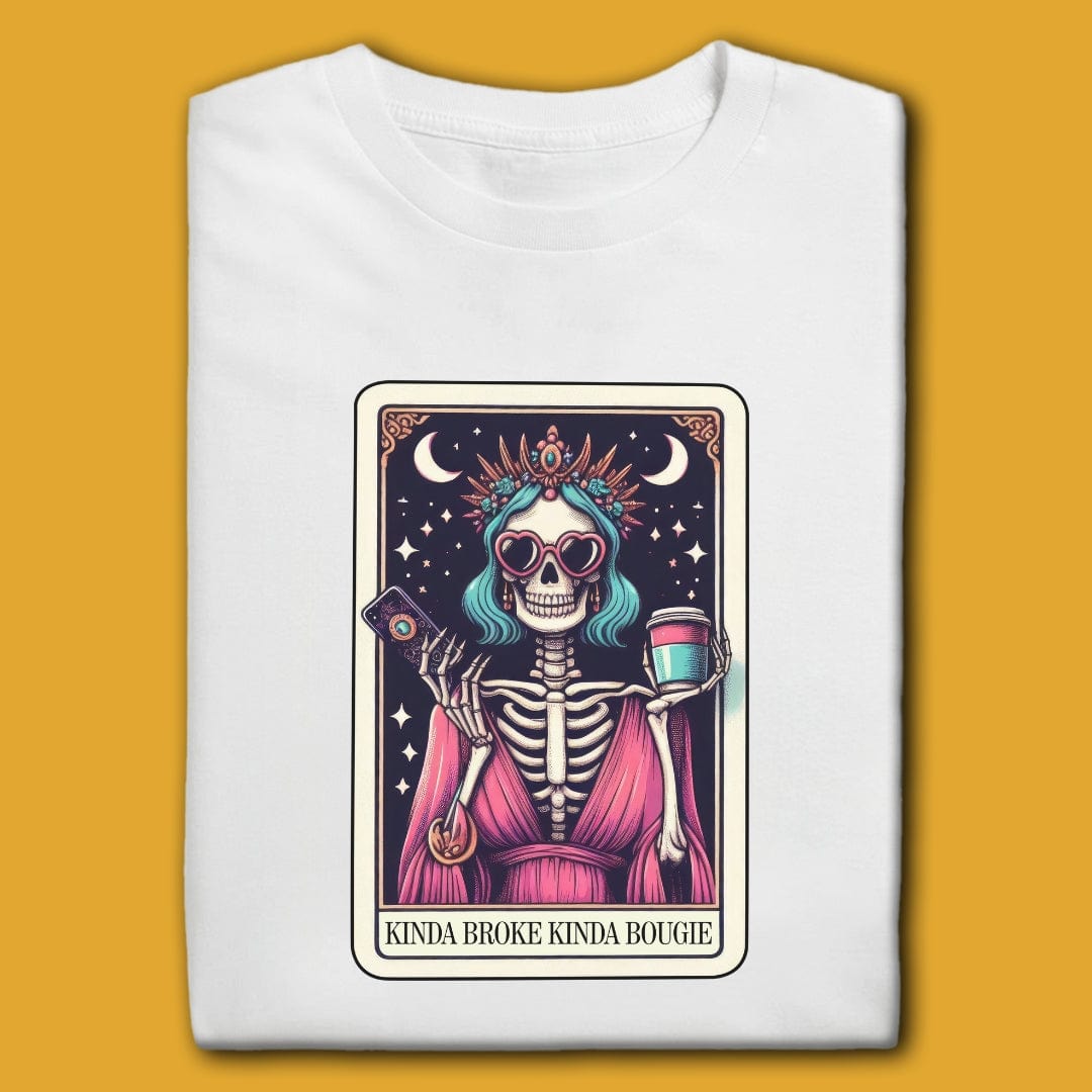 Printify T-Shirt Kinda Broke, Kinda Bougie T-Shirt