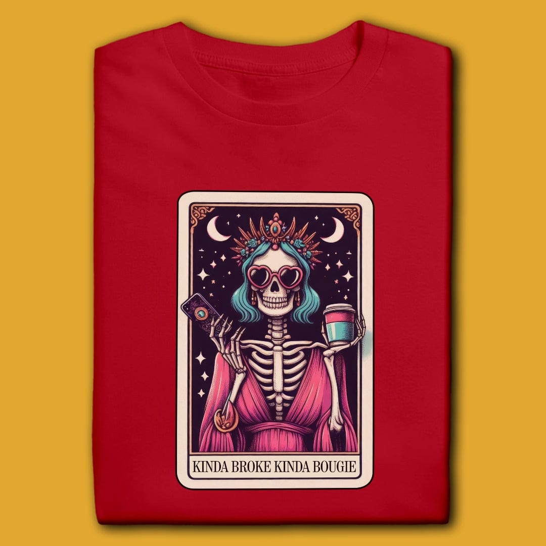 Printify T-Shirt Kinda Broke, Kinda Bougie T-Shirt