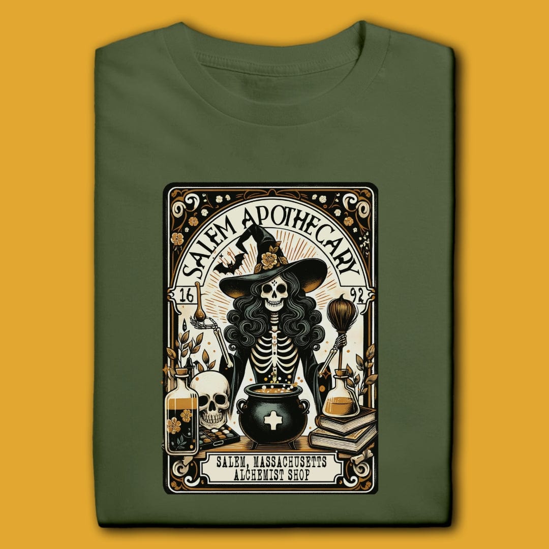 Printify T-Shirt Military Green / S Salem Apothecary T-Shirt