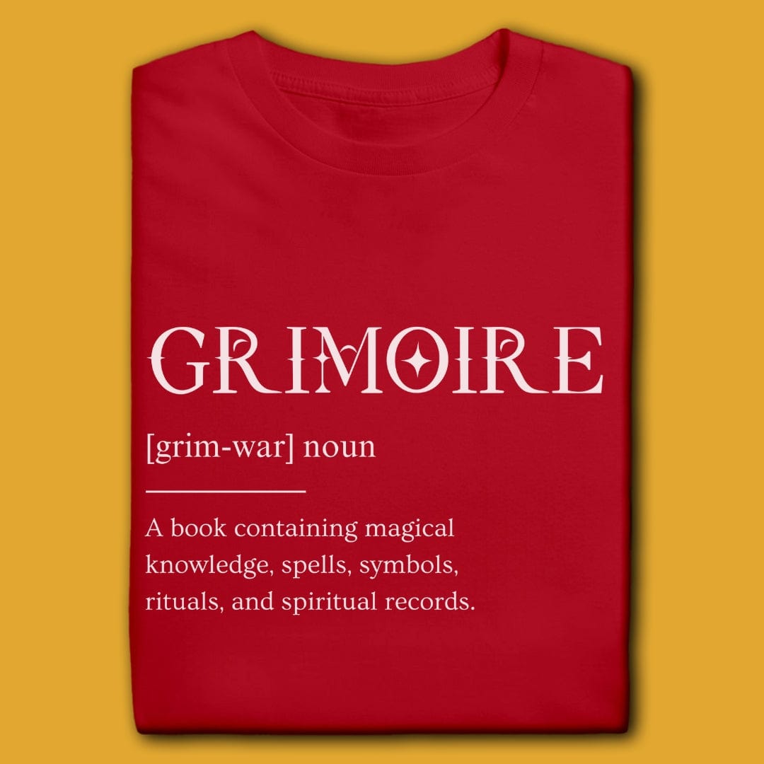 Printify T-Shirt Red / M Grimoire Definition T-Shirt