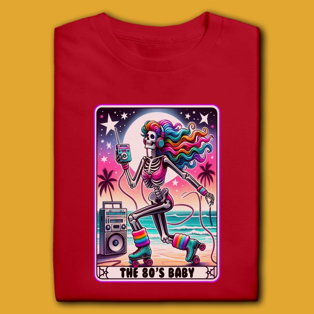 Printify T-Shirt Red / M The 80's Baby T-Shirt