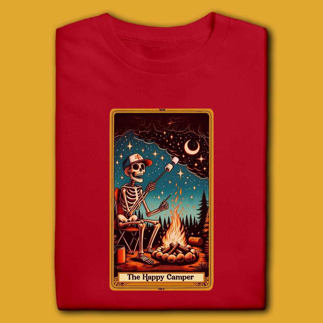 Printify T-Shirt Red / M The Happy Camper T-Shirt