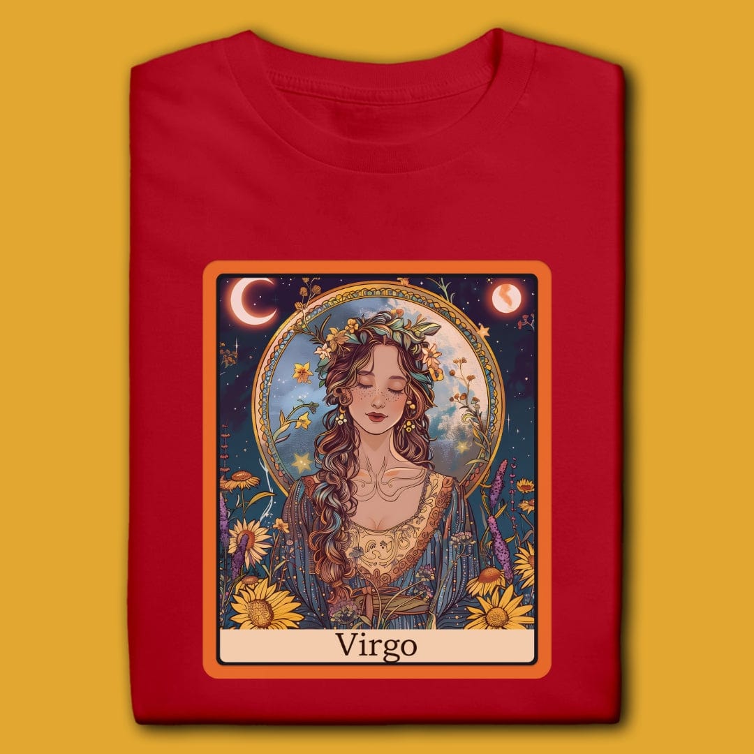 Printify T-Shirt Red / M Virgo T-Shirt