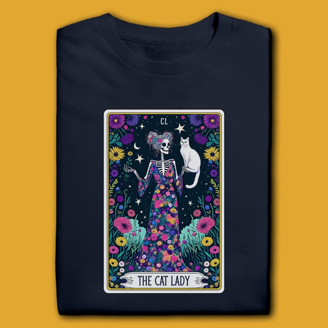 Printify T-Shirt The Cat Lady Tarot T-Shirt