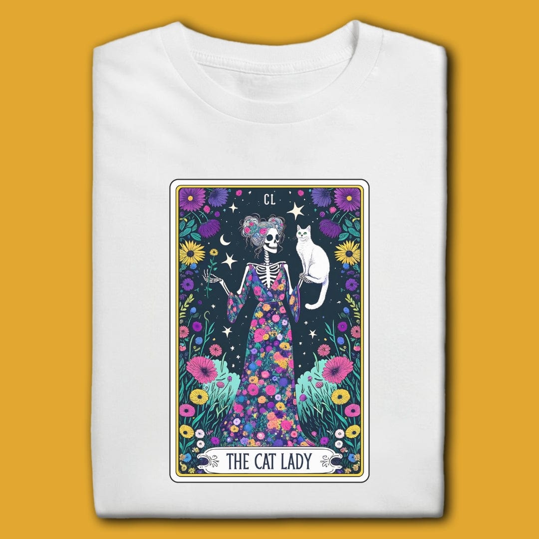 Printify T-Shirt The Cat Lady Tarot T-Shirt