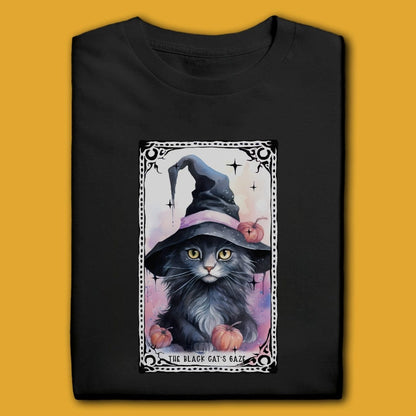 Printify T-Shirt Black / S The Black Cat's Gaze T-Shirt