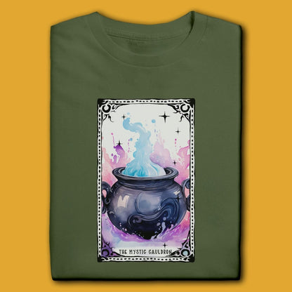 Printify T-Shirt Military Green / S The Mystic Cauldron T-Shirt